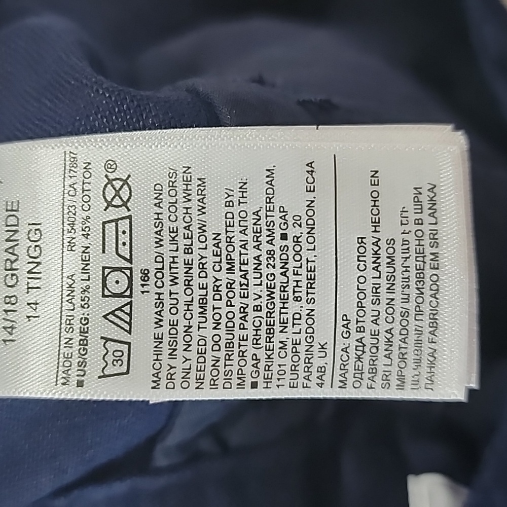 Gap linen blend pleated pants size 14 Tall - Picture 5 of 7
